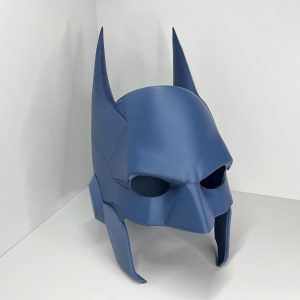 Blue Bat Shaped Cowl For Display Only.