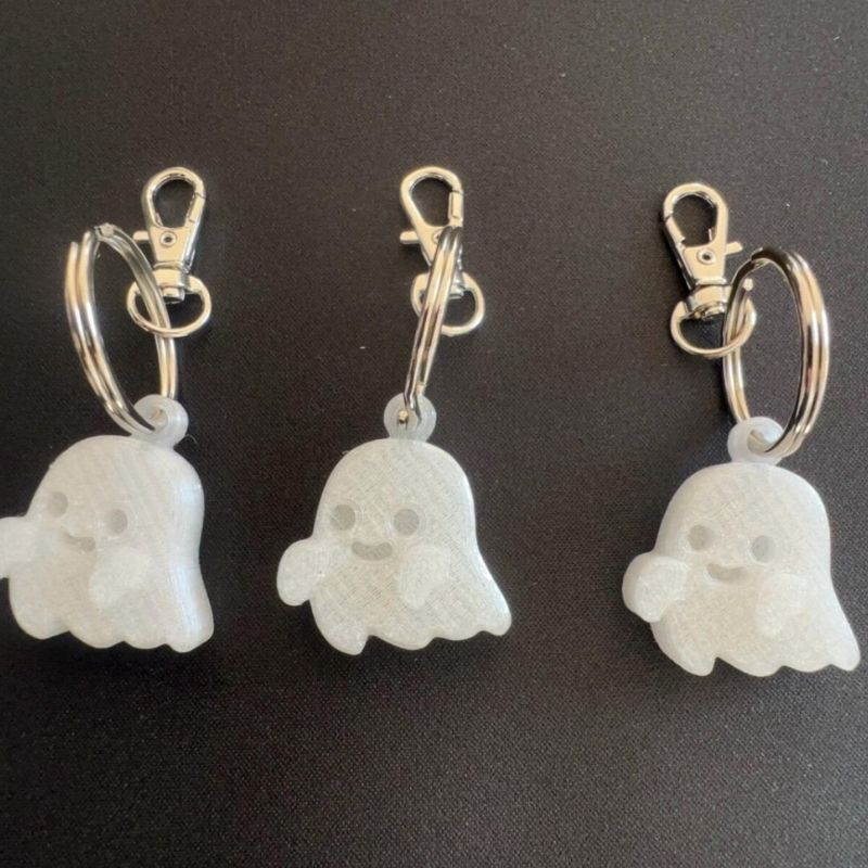 Glow in the Dark Ghost Keychain - Image 3